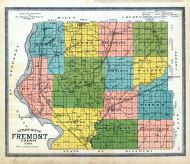 Fremont County Outline Map, Mills and Fremont Counties 1910